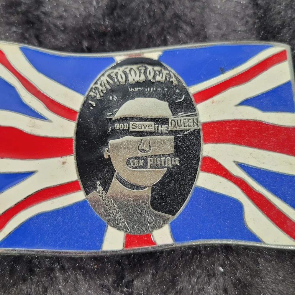 Sex Pistols God Save The Queen Belt Buckle 2005 Bravado Union Jack Punk Rock